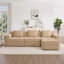 Canapé modulaire modulaire à 3 places sans os, canapé modulaire Cloud avec assise profonde, canapé modulaire moderne à 3 places avec coussins décoratifs et repose-pieds mobile, tissu en velours côtelé-2097392081-2104026448