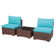 Aksh Wicker 2 - Person Patio Conversation Sets with Cushions