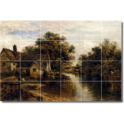 Carreau de peinture murale décorative en céramique 25,5 po x 17 po 4,25 po x 4,25 po