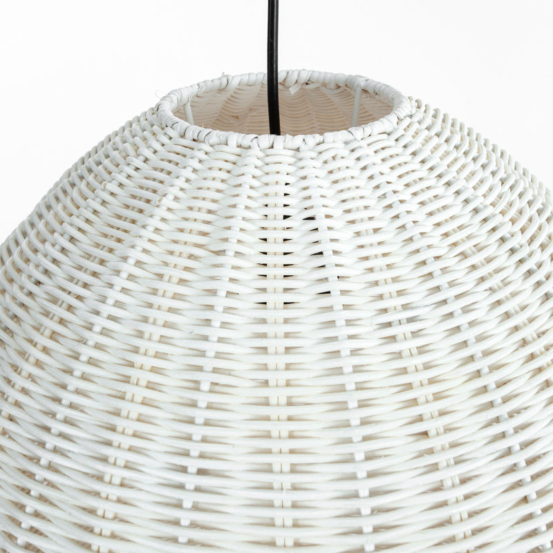 Campana 1 - Light Rattan Chandelier, 24" H x 18" W x 18" D