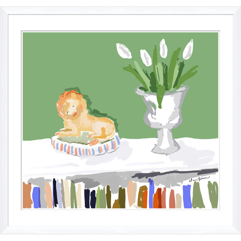 Bibliothèque par Dana Gibson - peinture encadrée