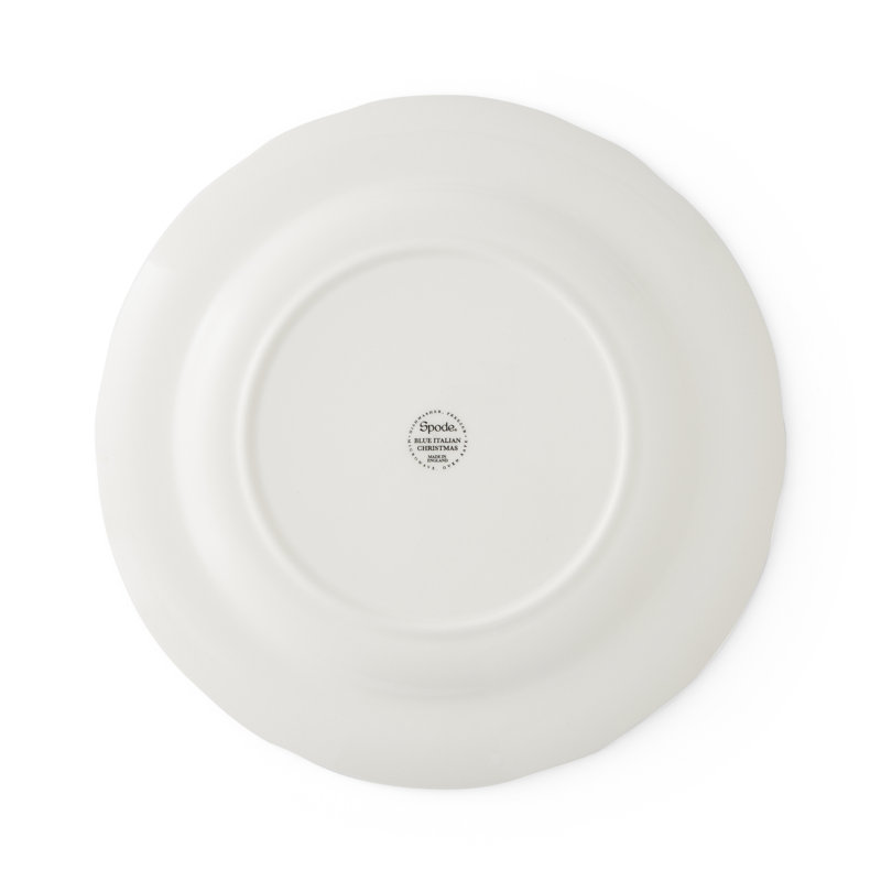 Blue Italian, Christmas Tree Set Of 4 Dinner Plates