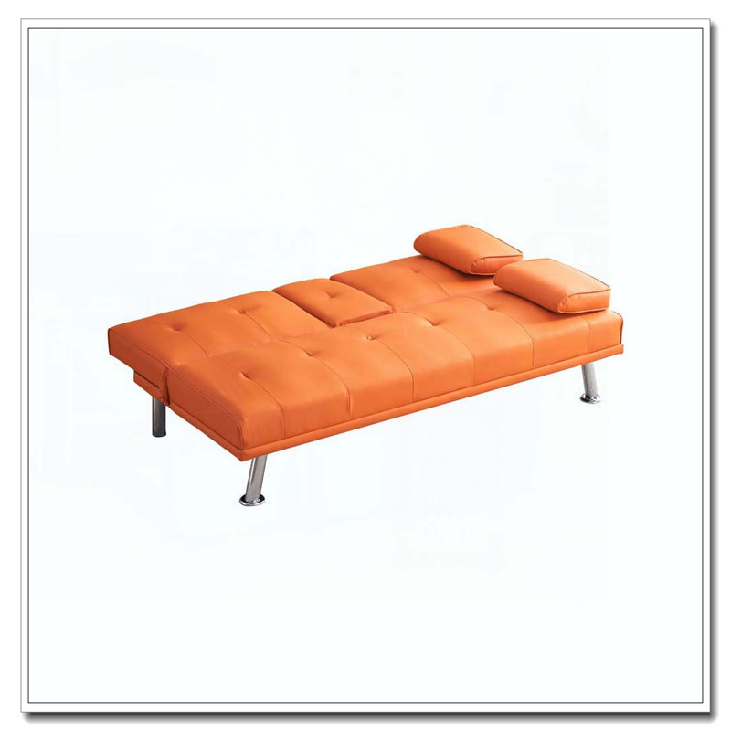 Canapé-lit double 67 po, Orange