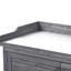 Table de jardin pour l'extérieur, rustique gris 39 po avec plateau de table galvanisé et 2 tablettes, fabriquée en bois de sapin pour armoire de stabilité, crochets latéraux et beaucoup d'espace-1492102812