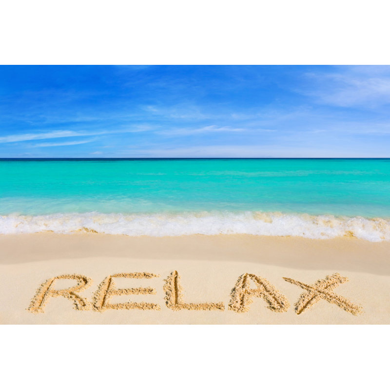 Relax Beach Scene Multicolor Canvas Wall Art