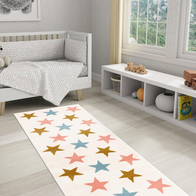 Unique Loom Twinkle Whimsy Kids Rug, Runner 2' x 8'