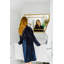 100% Cotton Mid-Calf Bathrobe with Pockets-75051942
