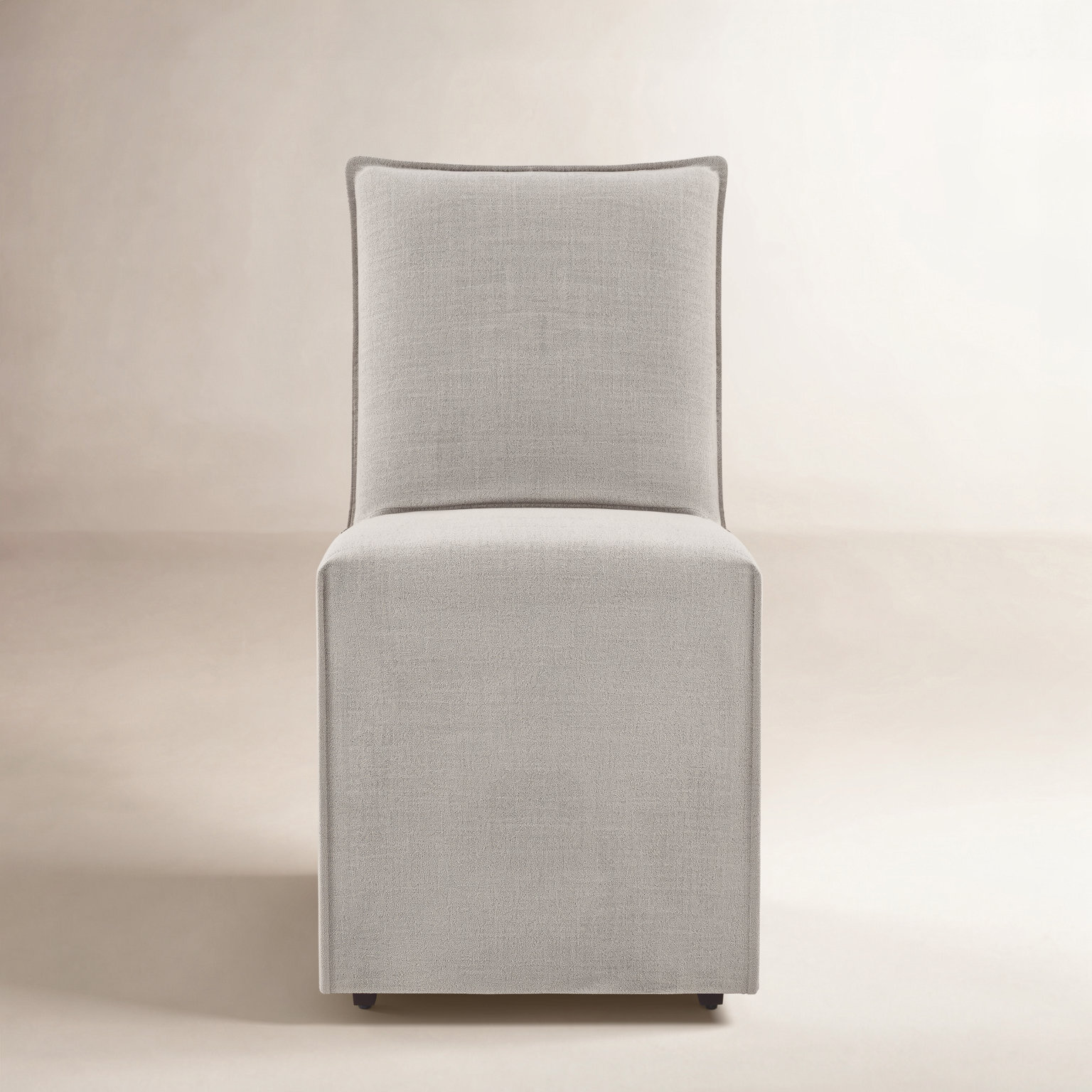 Catalan Linen Parsons Dining Chair, Performance Linen Effie Flax 