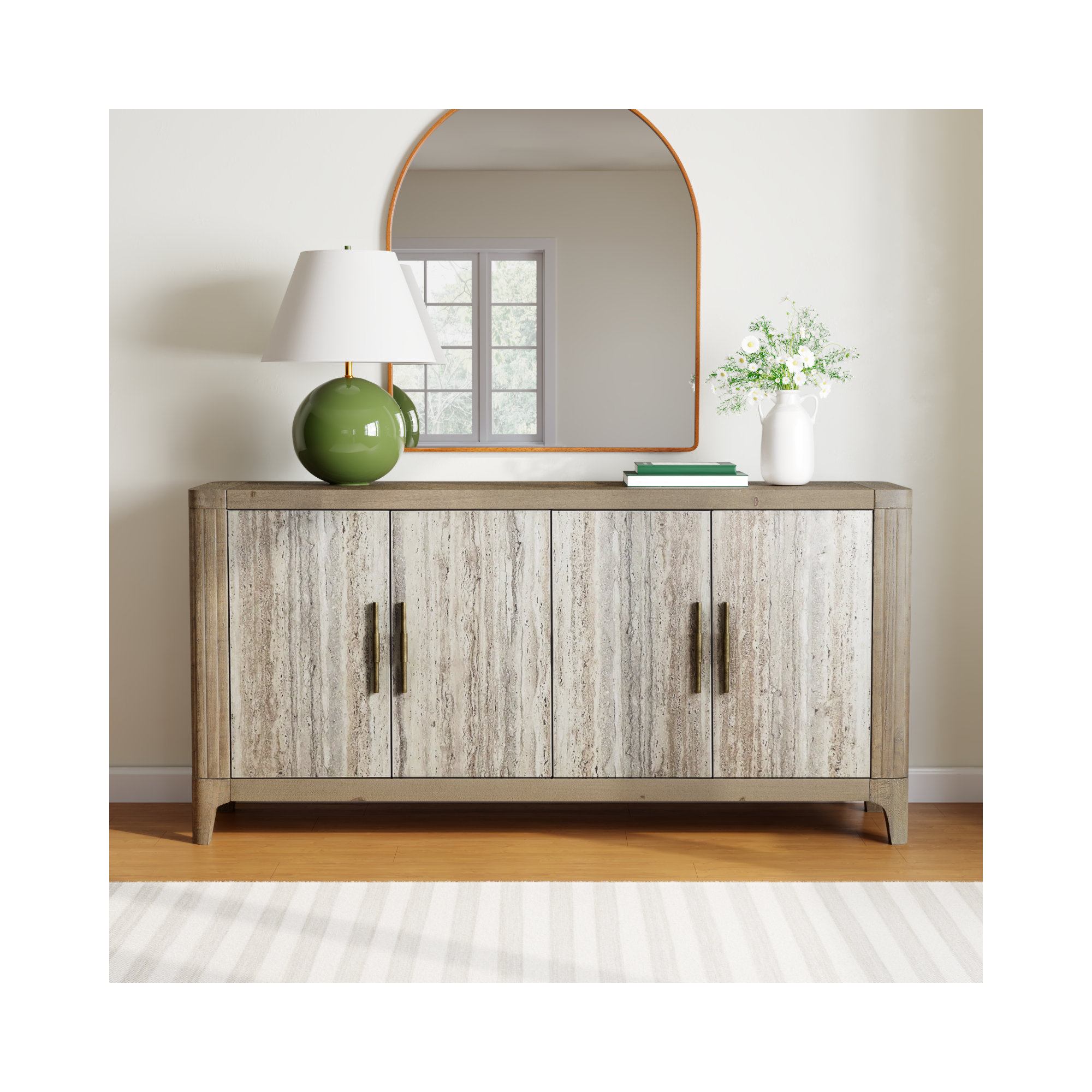Carley 72" Reclaimed Wood Sideboard, Brown