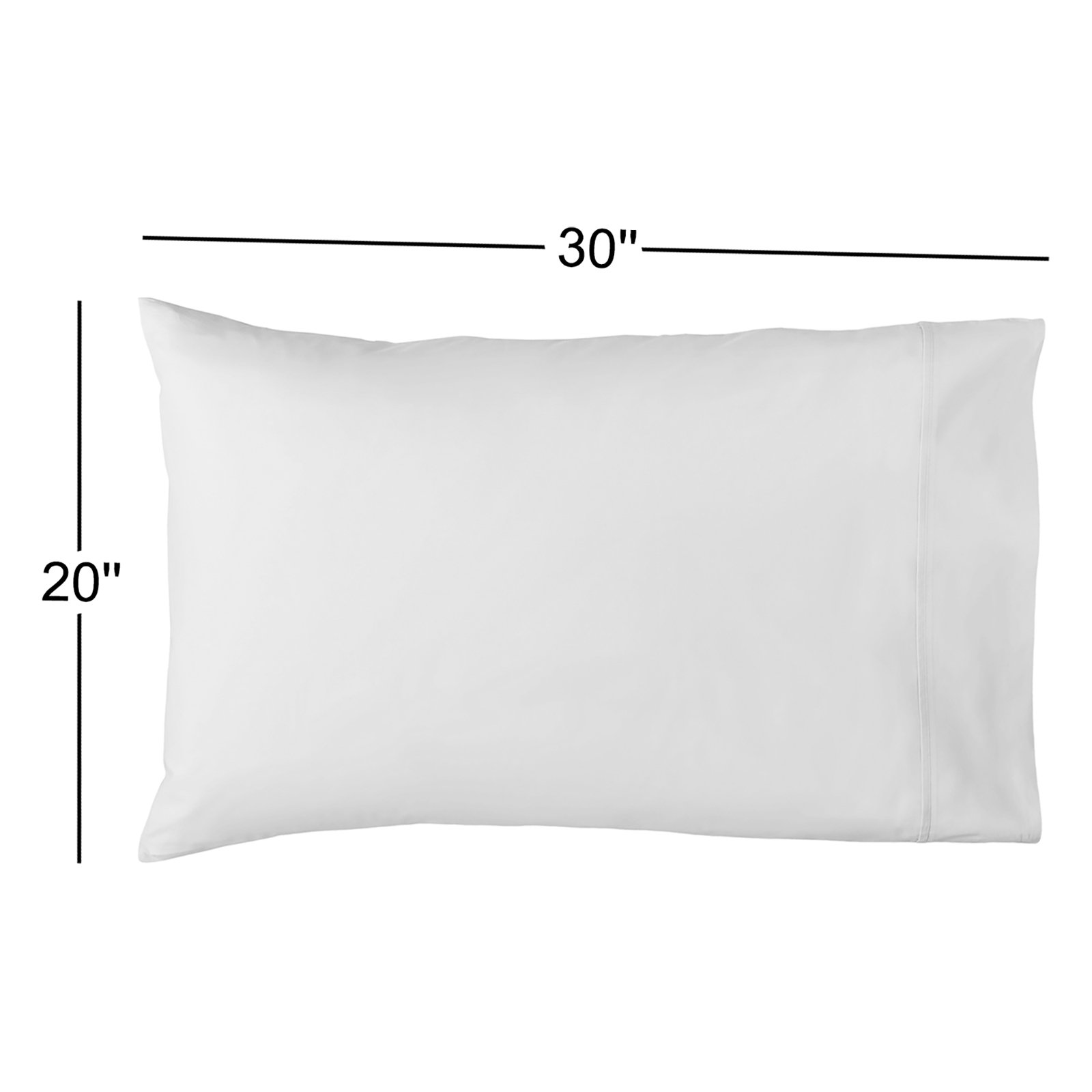 Emrik Brushed Organic Cotton Percale Pillowcase Set, Standard - 2 Standard Pillowcases, Soft Gray