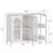 Buffet Sideboard Cabinet, Wooden Storage Cabinet With Glass Doors, Two Metal Handle-106444540