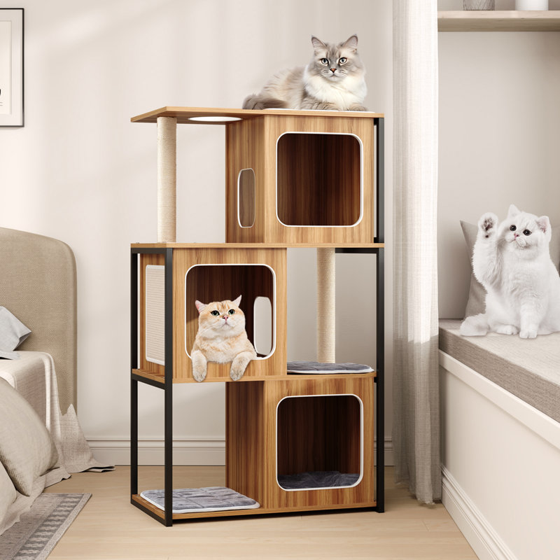 Arbre à chat moderne pour chatons d'intérieur