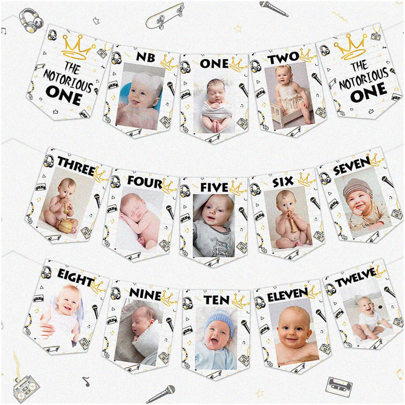 Monochrome Birthday Decoration Set 94pcs