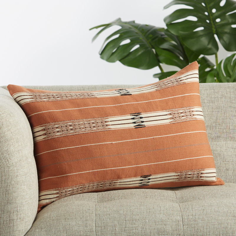 Housse et insert de coussin rectangulaire en coton Dixon, Polyester/ Bourre en polyester, 16 po x 24 po