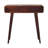 Solid Wood Chestnut Curved Hallway Table, 2-Drawers, Nordic Legs, Dark Brown