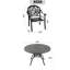 Ensemble de 5 meubles de patio en fonte d'aluminium avec coussins bruns-246317065