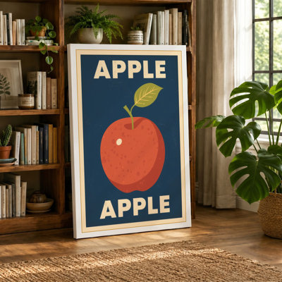 Apple Label Vintage - Wrapped Canvas