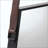 Hexagonal Wall Mirror With Hanging Leather Strap