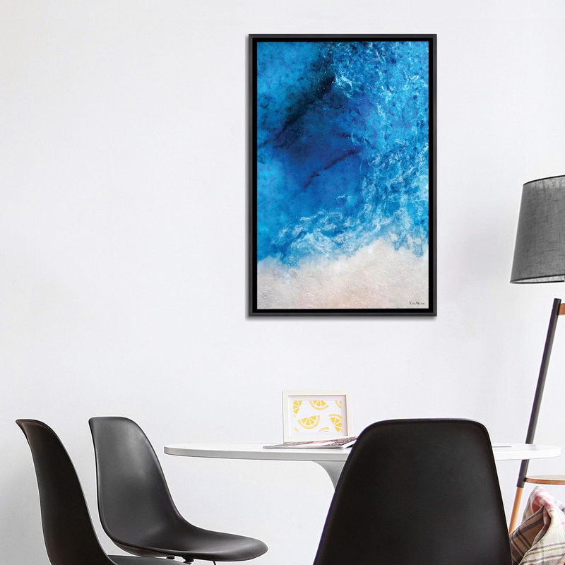 " Mistral " by Vinn Wong Painting Print, Distressed Black Framed, 40" H x 26" W x 1.5" D