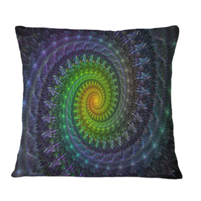 Spiral Fractal Geometry XIV - Modern Printed Throw Pillow