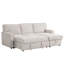 Canapé-lit modulaire en forme de L 89 po avec méridienne réversible avec rangement, canapé-lit convertible moderne avec deux porte-gobelets et port USB-2031173643