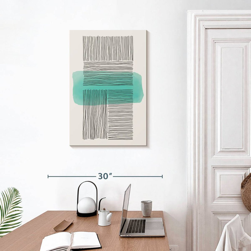 Avery Lines On Green, 30" H x 20" W