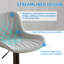 Tabouret de comptoir pivotant à hauteur réglable avec repose-pieds-110368784