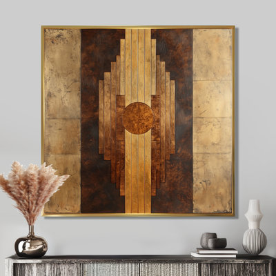 Gismar mosaïque noyer formes essentielles IV - art mural art déco abstrait