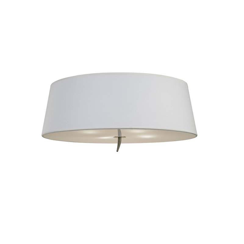 Cole Flush Mount, Antique Brass, White
