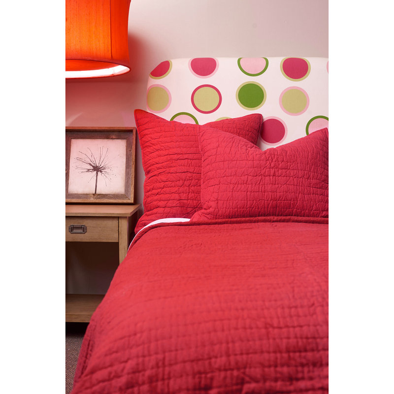 Sham, Standard, Red/Ivory
