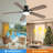 Modern 52 Inch Led Ceiling Fan With 110V 6 Speed Wind 5 Blades Remote Control Reversible DC Motor With Light-750371968-750371980