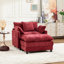 Fauteuil d'appoint rembourré en chenille 39,4 po, fauteuil de lecture pour chambre à coucher, fauteuil de lecture moderne 39,4 po avec repose-pieds