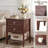 Solid Wood Brown Side Table-291700572