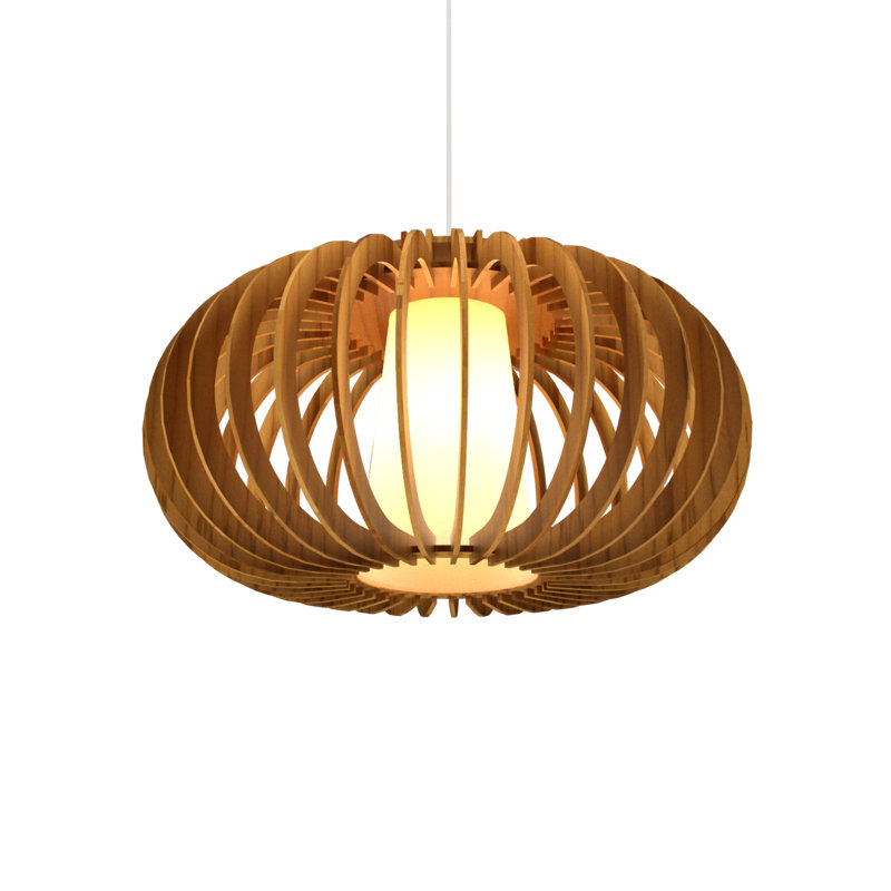Stecche Di Legno 1 - Light Pendant, 16.38" H x 30.42" W x 30.42" D, Teak
