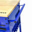 Chariot à outils multifonctionnel à 3 tiroirs avec roulettes et plateau en bois-846686909
