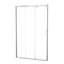 Porte de douche coulissante triple 48 po x H 76 po (8 mm) en verre transparent, cadre en acier inoxydable-129435293