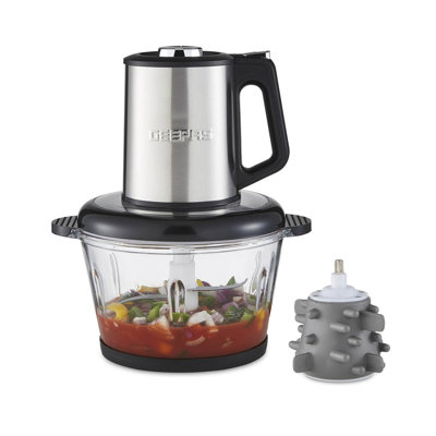 GEEPAS Mini Food Processor, 2L 500W Copper Motor 3 Speed Setting Garlic Peeler Food Chopper