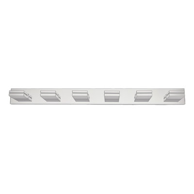 Éclairage de salle de bain chromé à intensité variable à 6 lumières DEL avec têtes de lampe rotatives à 360 ° pour salle de bain, meuble-lavabo, miroir et salon