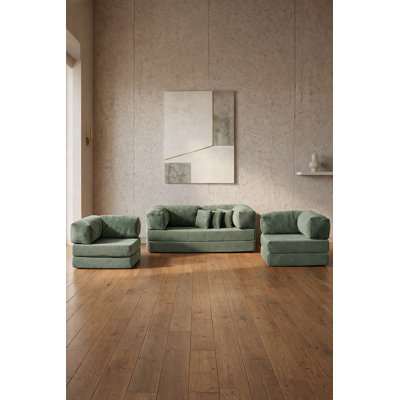 Grand canapé modulaire Green Velvet