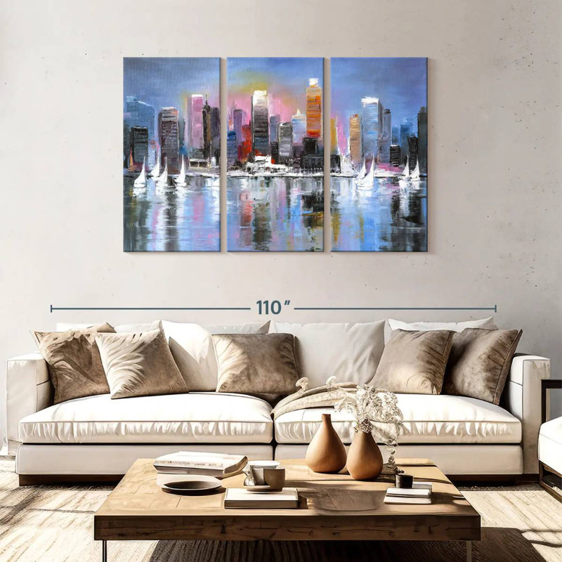 Avery City Waterfront, 48" H x 74" W