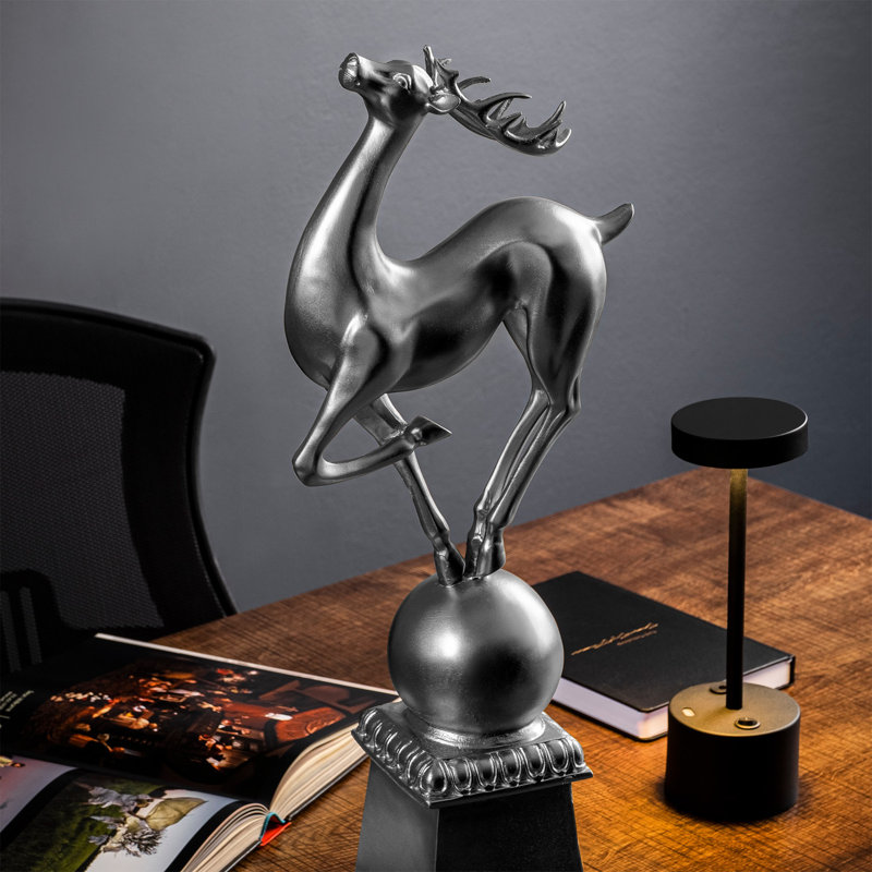 Elegant Decorative Object, Silver Color, 5.9 x 22.4 x 8.3 inches | 100% Polyester Material | Perfect for Home Décor, Living Room Accent, or Office Styling | Stylish and Versatile Design for Any Space
