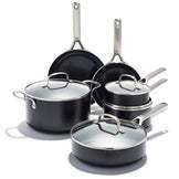 OXO Agility Black Aluminum 10-Piece Nonstick Cookware Set