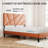 Full size square platform bed