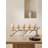Modern Gold Aluminum Branch 5-Light Candle Holder with Glass Hurricanes for Dining Table and Mantel Decor