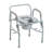 Steel Drop Arm Bedside Commode With Padded Seat And Arms