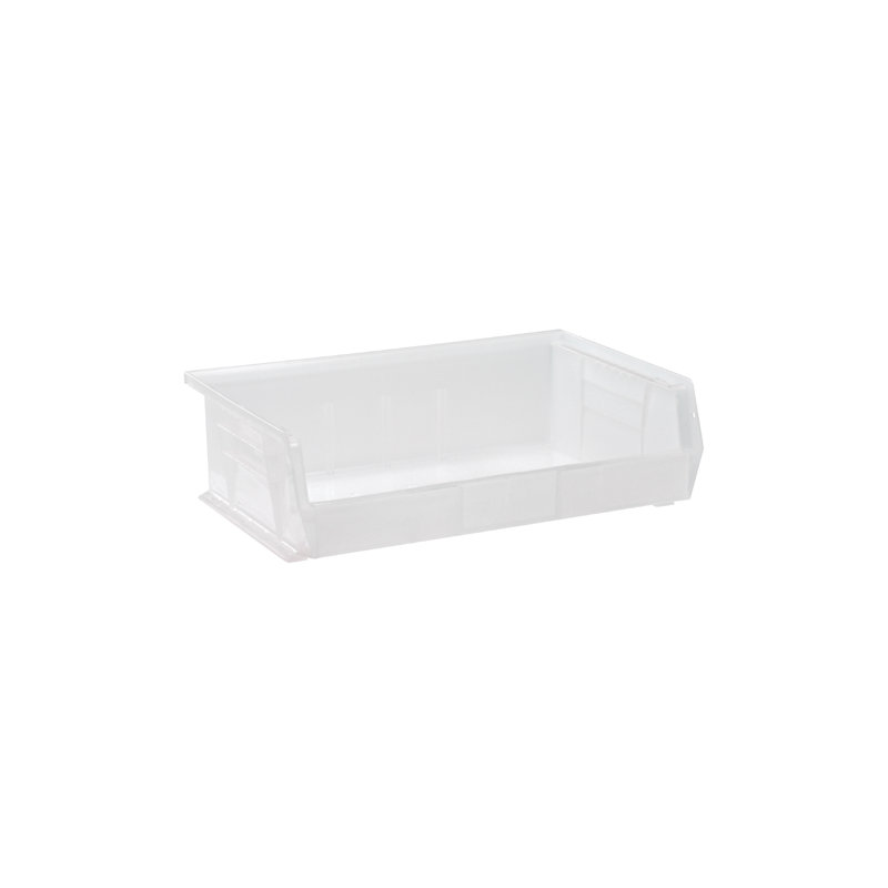  QUS245CL - Ensemble de 6 bacs de rangement ultra-résistants empilables et suspendus L 11 po x l 17 po x H 5 po, Clear