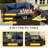 8-Piece Patio Furniture Set with Propane Gas Fire Pit Table-576908597-575407548