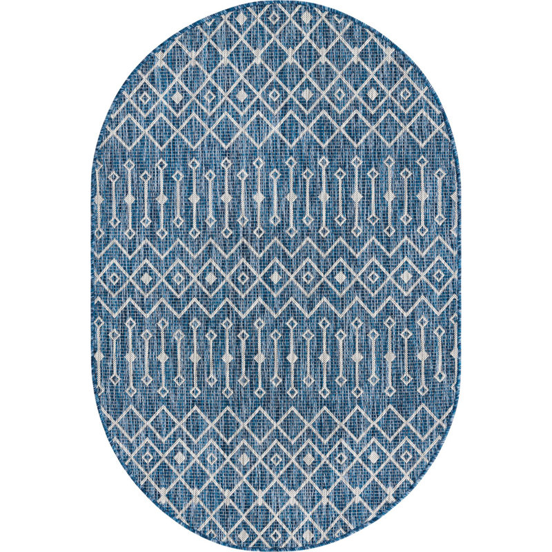 Outdoor Preen Area Rug Lakeside Color, Oval 4' x 6'