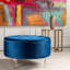 Repose-pieds rond avec rangement en velours Aula-449526607
