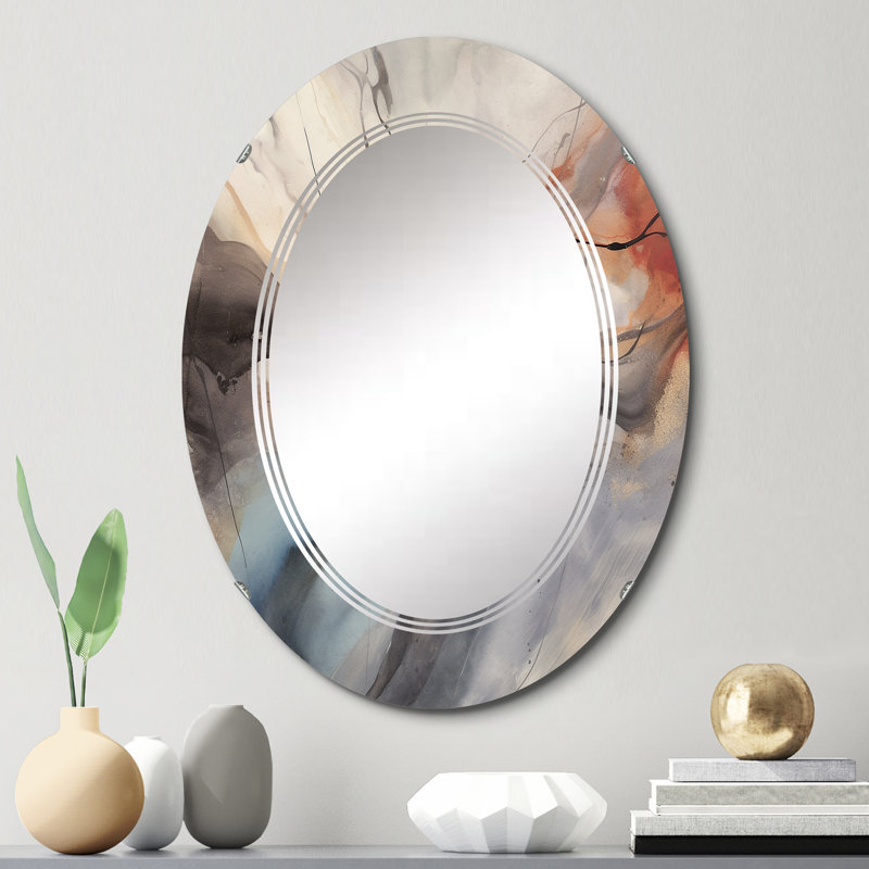 Stittville - Miroir mural moderne ovale, 30 po x 20 po